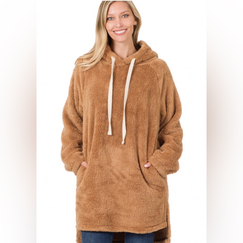 Zenana XL Faux Fur Hooded Pullover NWT